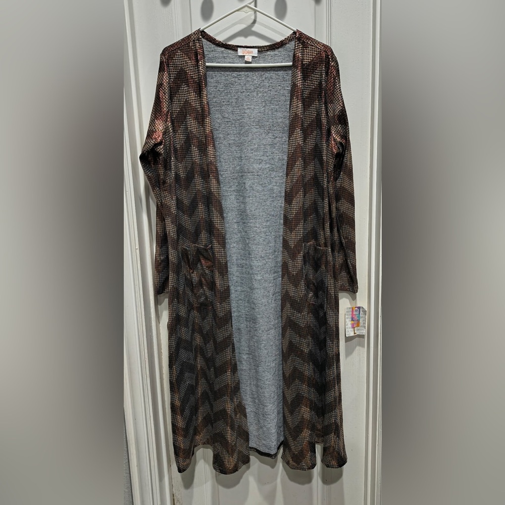 LuLaRoe Women’s Large Metallic Open Top